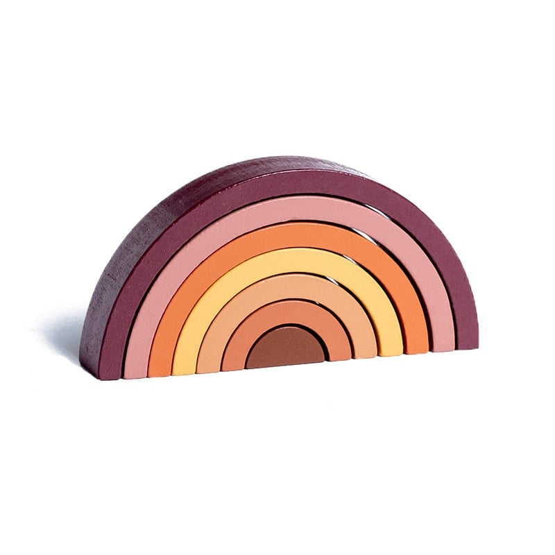 Wooden Rainbow Building Blocks