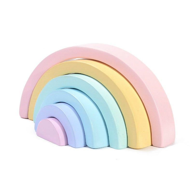 Wooden Rainbow Building Blocks