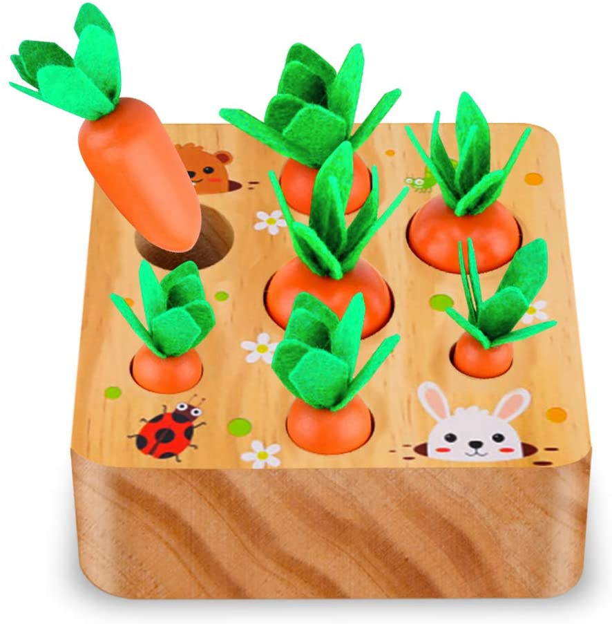 Wooden Baby Carrot Toy