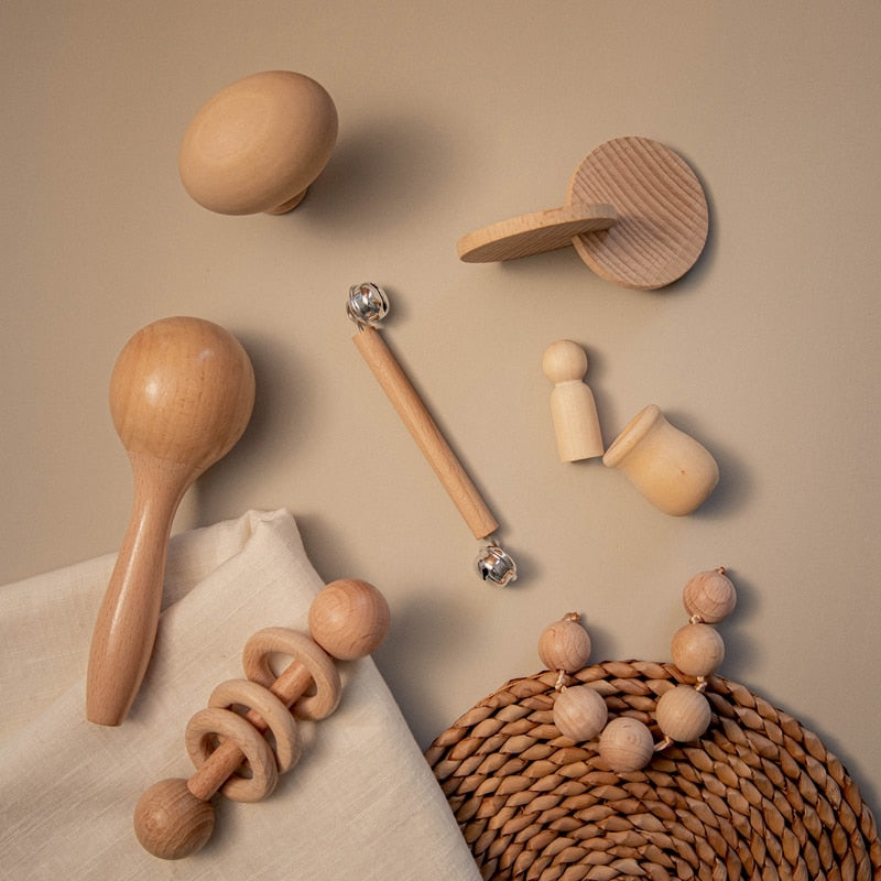 Wooden Rattle Toy Set