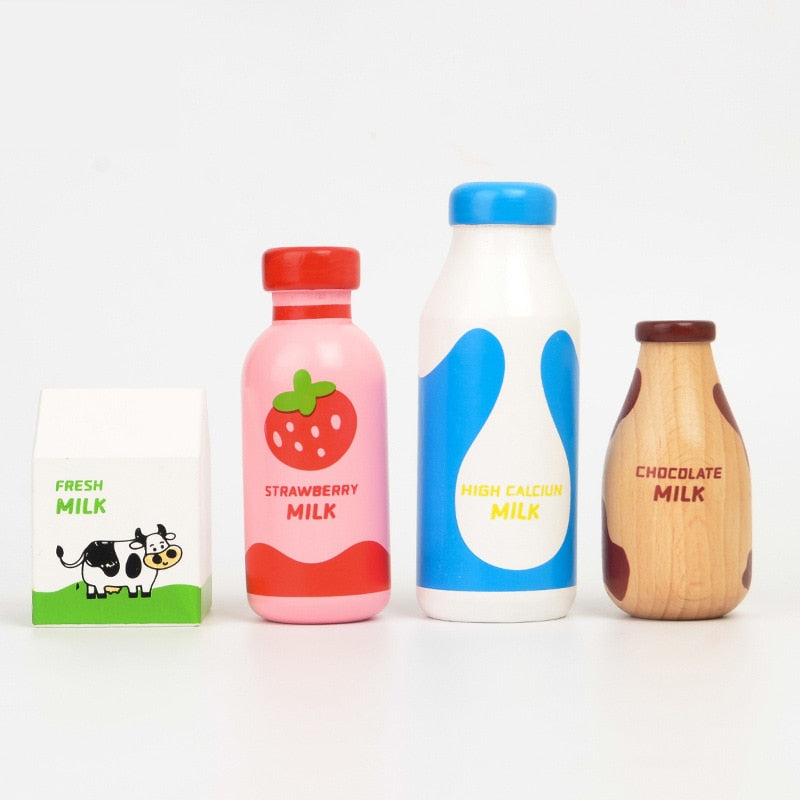 Wooden Milk Bottles