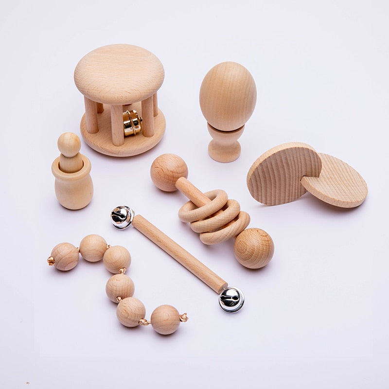 Wooden Rattle Toy Set