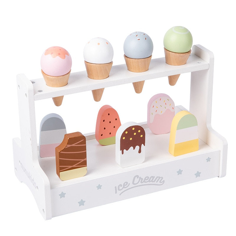 Wooden Ice Cream Set