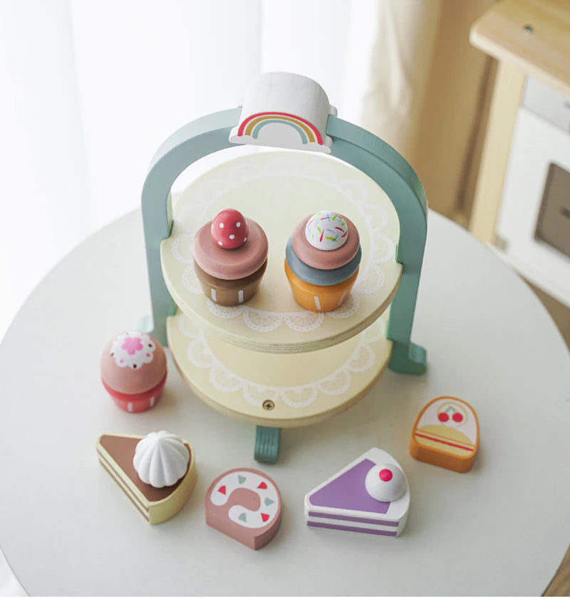 Wooden Afternoon Tea & Cake Set