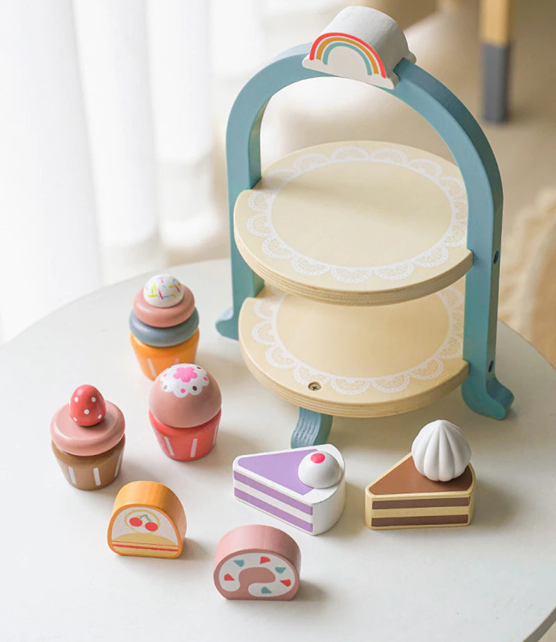 Wooden Afternoon Tea & Cake Set