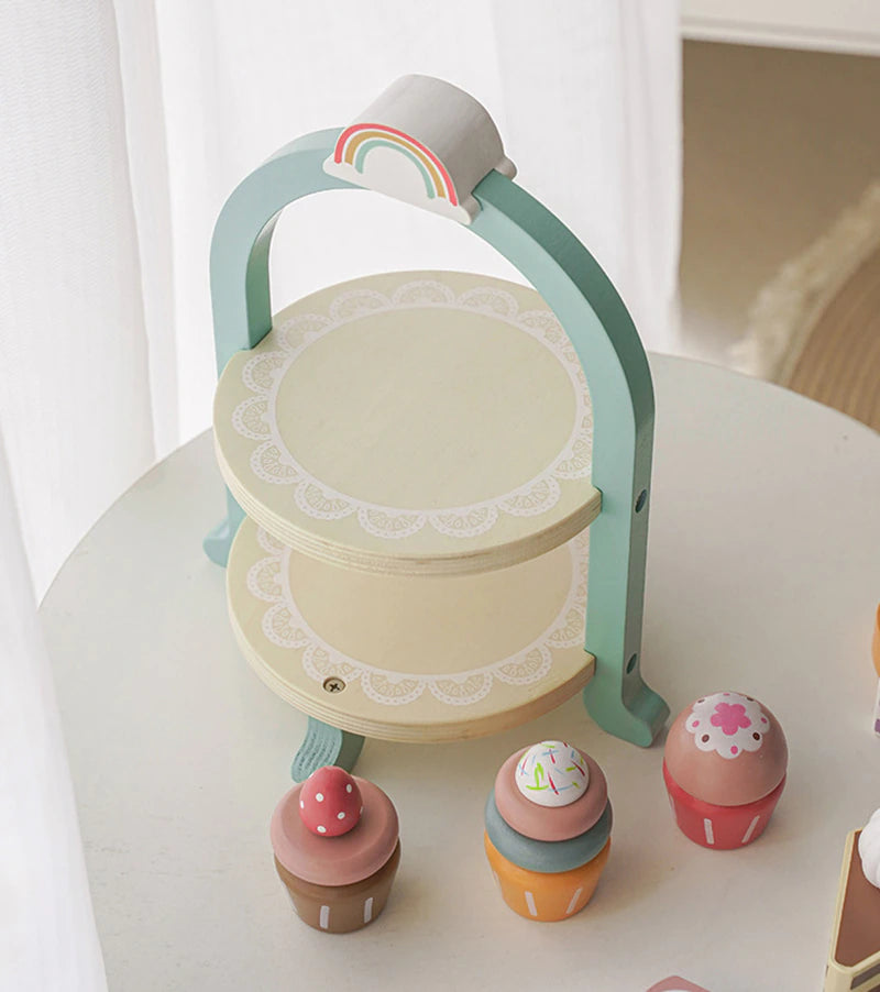 Wooden Afternoon Tea & Cake Set