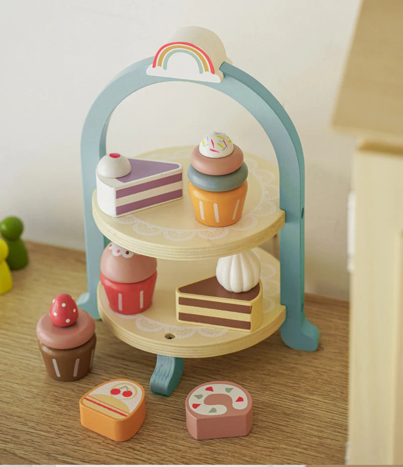 Wooden Afternoon Tea & Cake Set