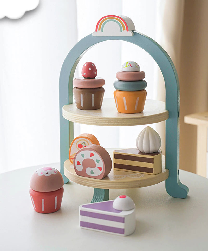 Wooden Afternoon Tea & Cake Set